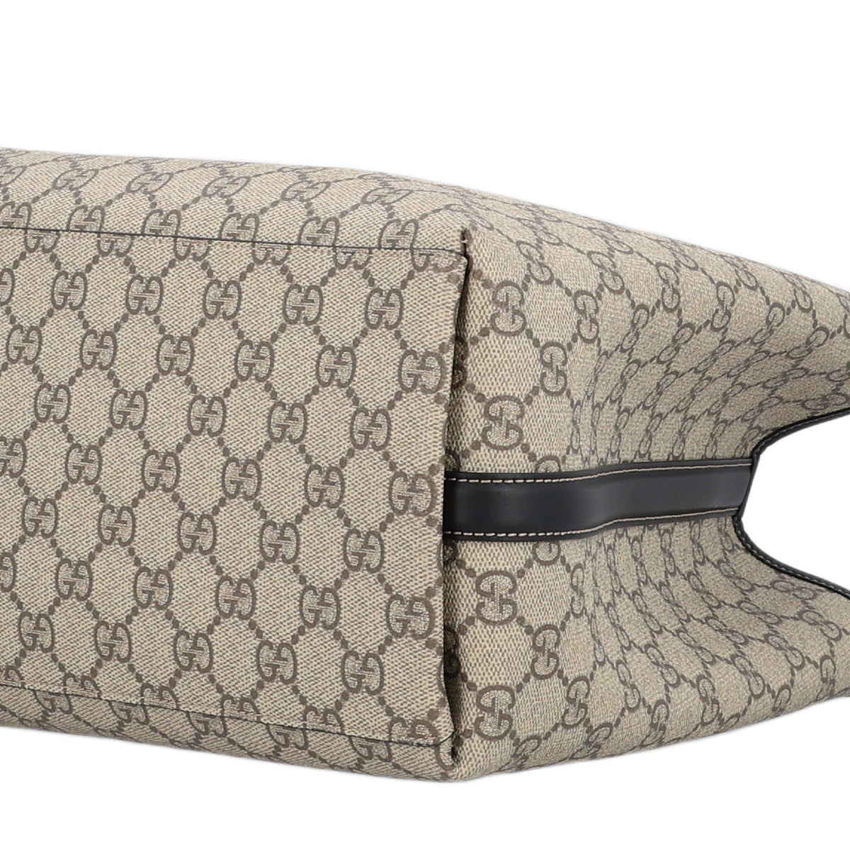 Gucci GG Supreme Monogram Emblem Large Tote Bag Beige Black 10 of 10