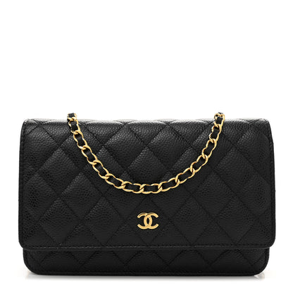 Chanel Caviar Quilted Wallet on Chain WOC Black 1 of 10