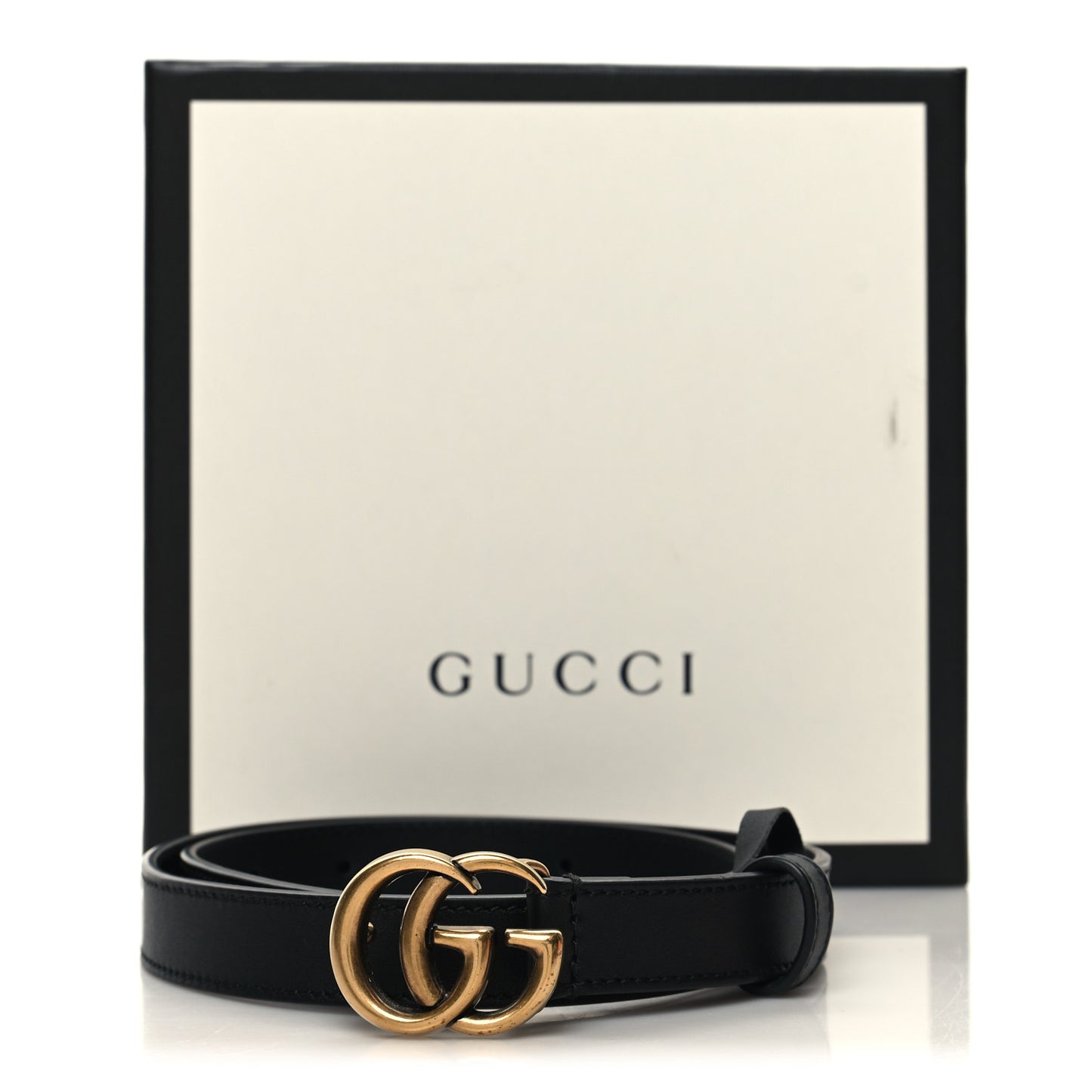 Calfskin Double G 20mm Belt 65 26 Black