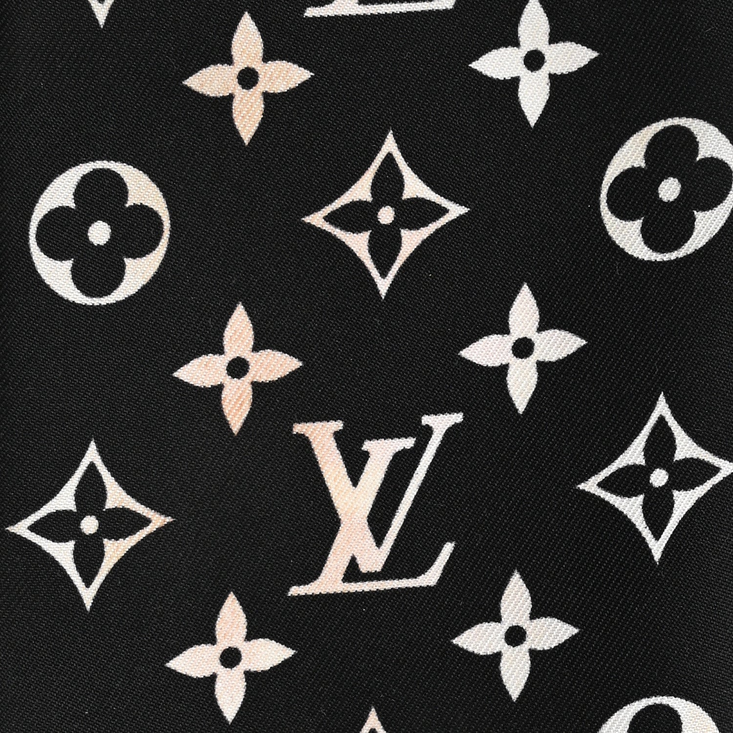 Louis Vuitton Silk Monogram Marbles Bandeau Black White Rose 4 of 4