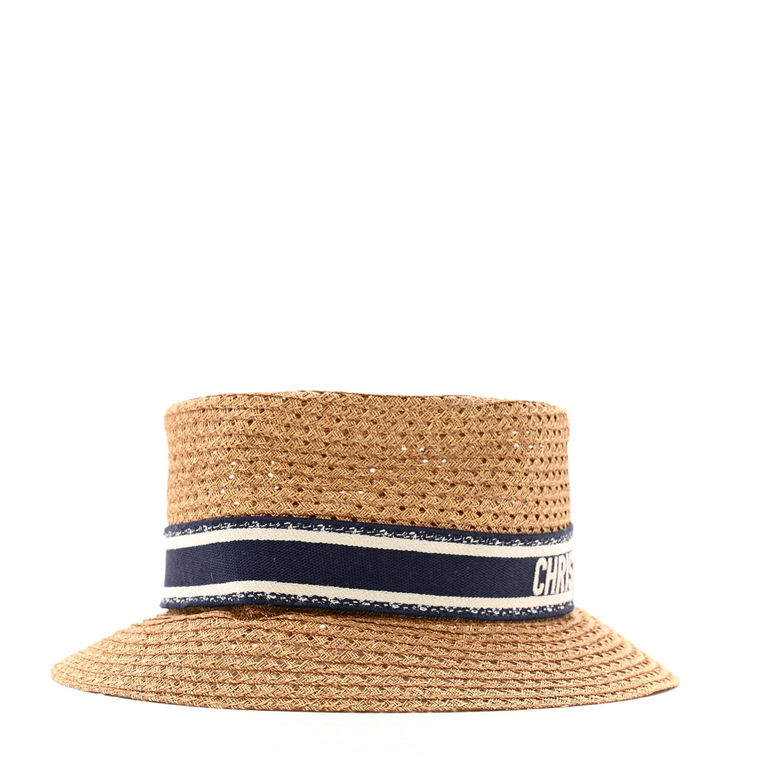 Christian Dior Straw Dioresort Brim Hat 58 Natural 1664428