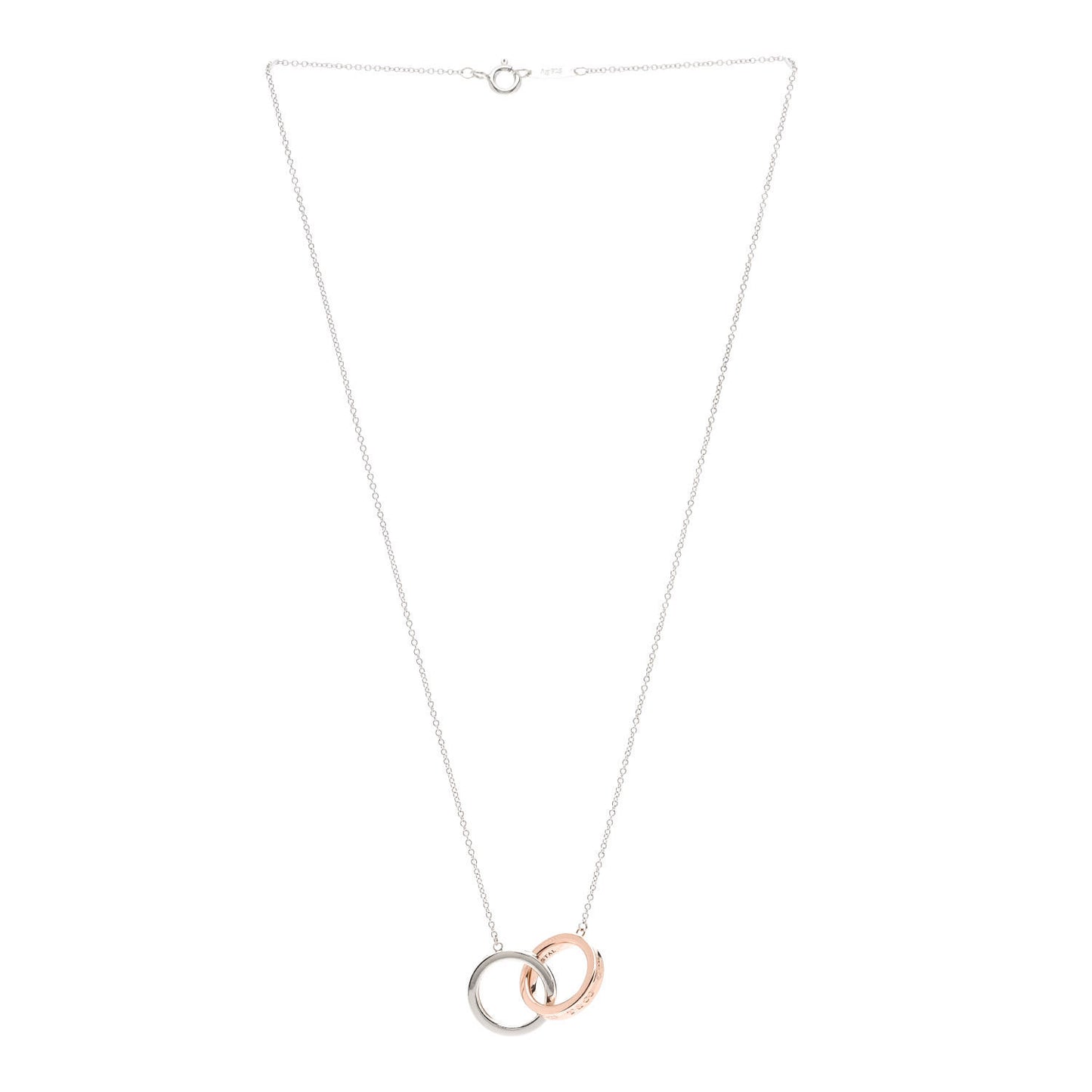 Sterling Silver Rubedo 1837 Interlocking Circles Pendant Necklace