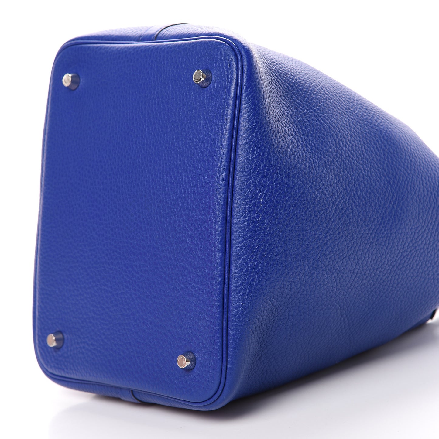 Taurillon Clemence Matte Alligator Picotin Lock Touch 22 MM Bleu Electrique