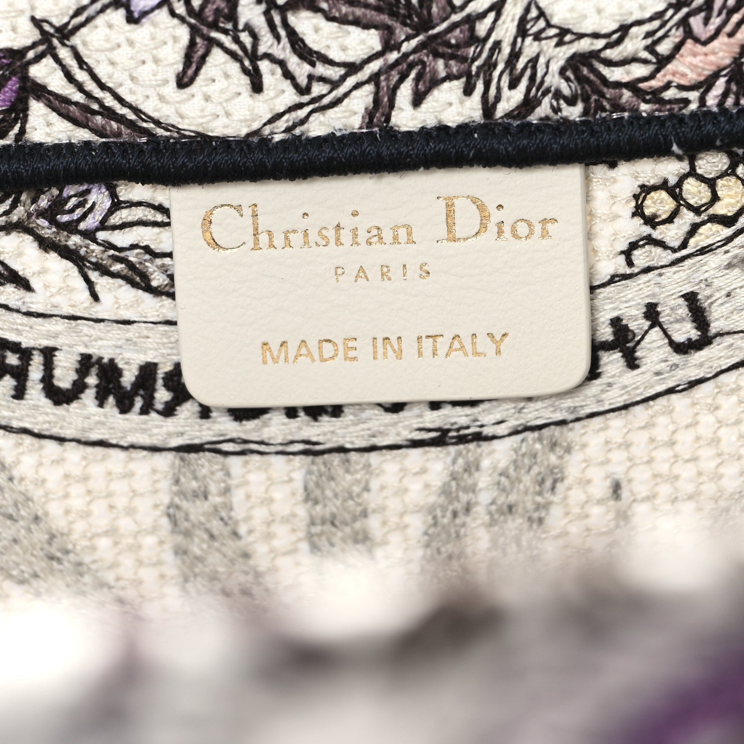Christian Dior Canvas Embroidered Medium 4 Saisons Hiver Soleil Book Tote Multicolor 6 of 11