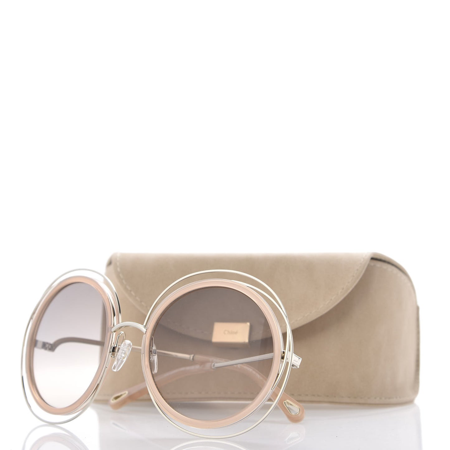 Oversized Round Carlina Sunglasses CE120S Peach Pink