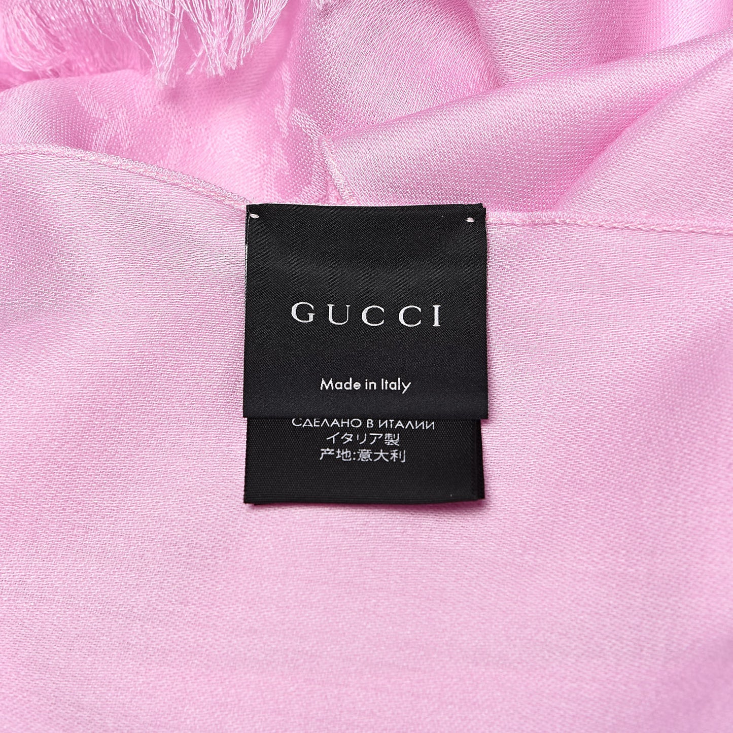Wool Silk GG Monogram GGNat Scarf Rose