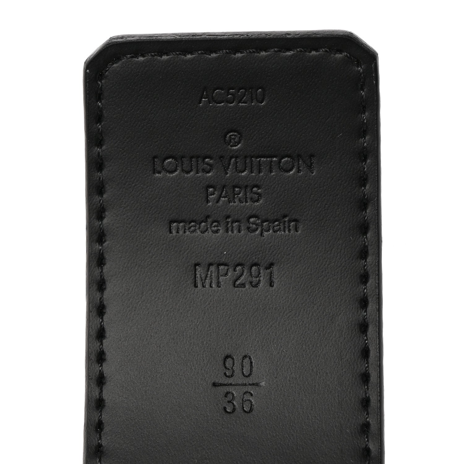 Louis Vuitton Calfskin Monogram 40mm LV Friends Belt 90 36 Black 5 of 7