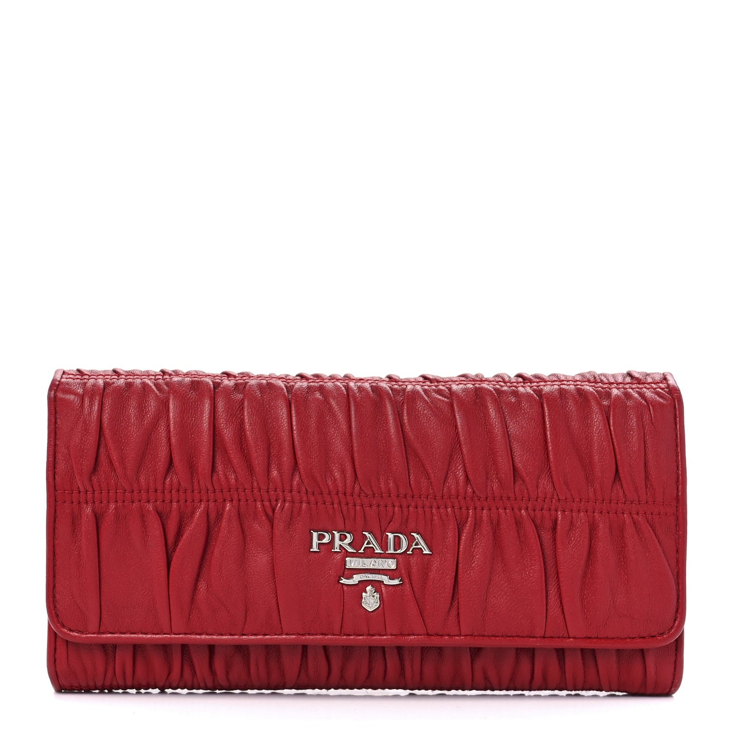 Nappa Gaufre Continental Wallet Fuoco