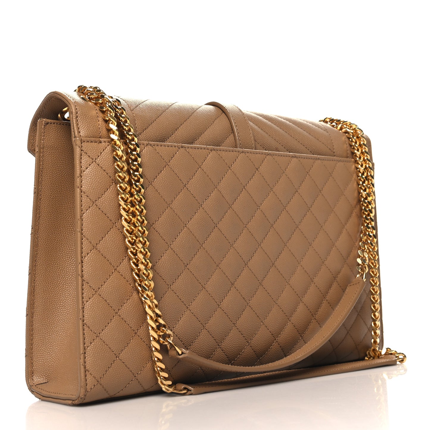 Grain De Poudre Large Tri-Quilt Monogram Satchel Cork
