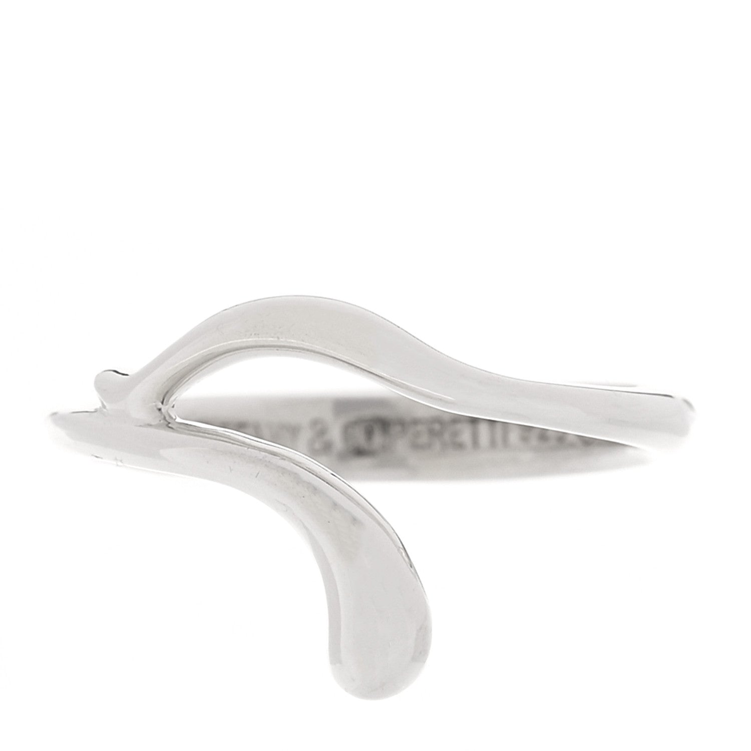 Tiffany Sterling Silver Elsa Peretti Teardrop Dangle Ring 53 6.25 53/6.25 1 of 4