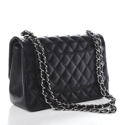 Chanel Lambskin Quilted Jumbo Double Flap Black 3 of 10