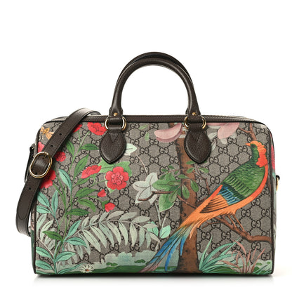 Gucci GG Supreme Monogram Tian Medium Boston Beige Multicolor New Acero 1 of 8