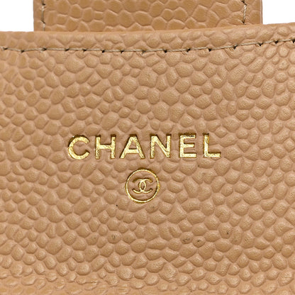 Chanel Caviar Quilted Card Holder Wallet Beige 6 of 10