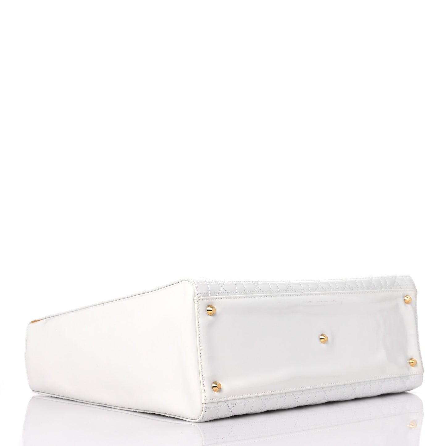 Patent Cannage Large Lady Dior White