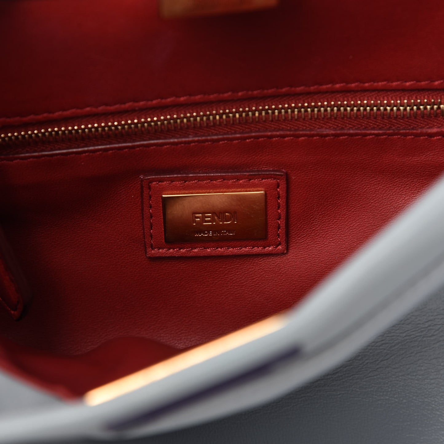 Nappa Colorblock Mini Peekaboo Iconic Satchel Polvere Purple Rain Ruby