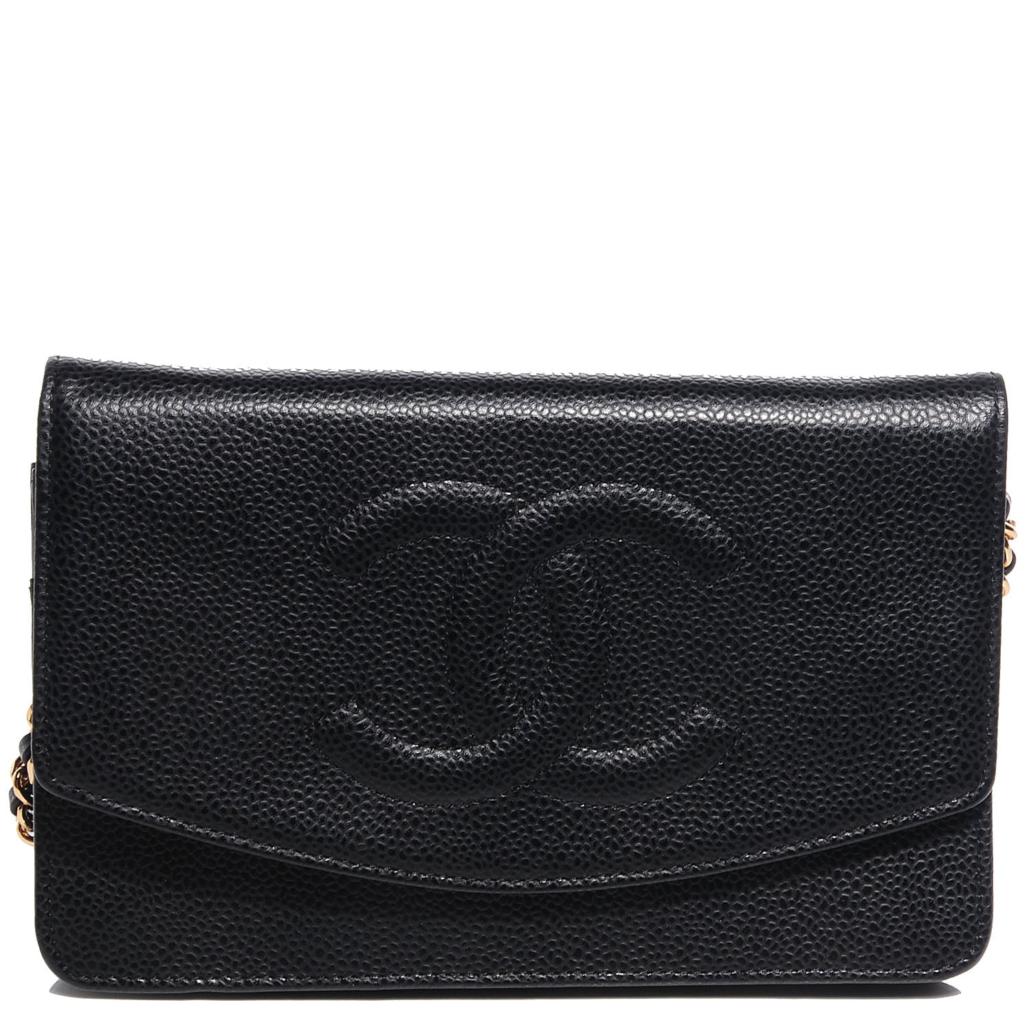 Chanel Caviar Timeless CC Wallet on Chain WOC Black 1 of 7