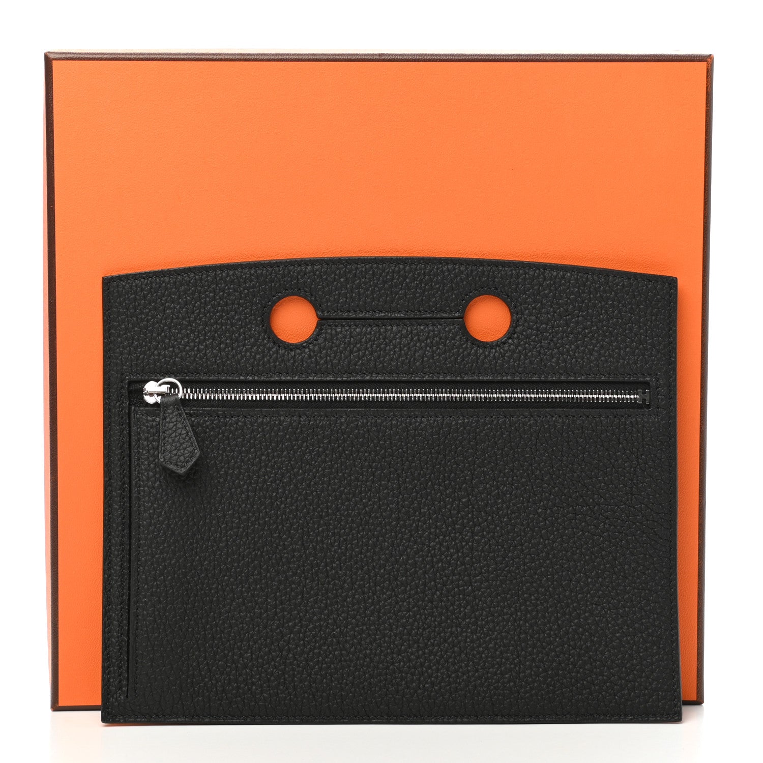 Hermes Togo Backpocket Pouch 25 Black 7 of 7