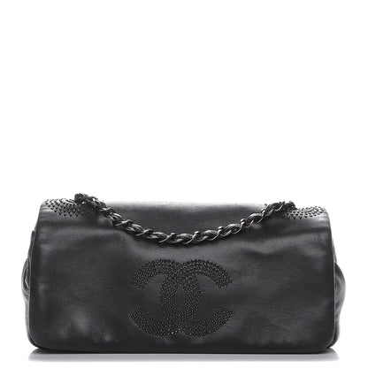 Chanel Lambskin Studded CC East West Flap Black 1 of 7