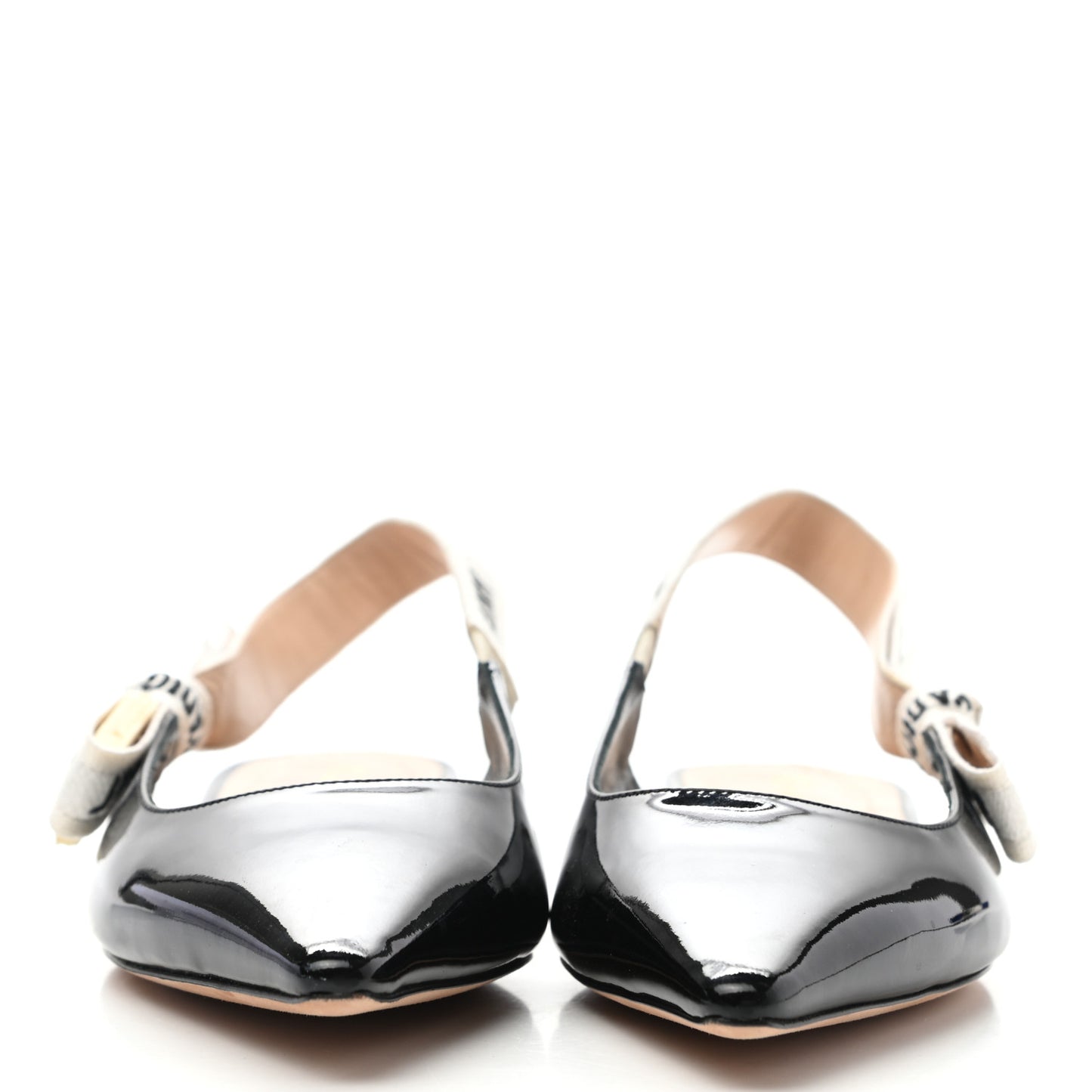 Patent Ribbon J'Adior Slingback Ballet Flats 36 Black