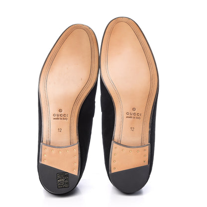 Gucci Suede Web Mens Horsebit Loafers 12 Black 6 of 11