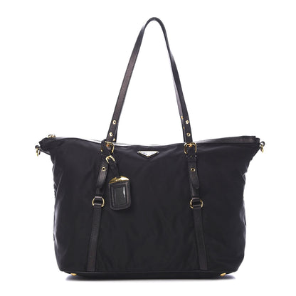 Prada Tessuto Nylon Saffiano Tote Black 1 of 9