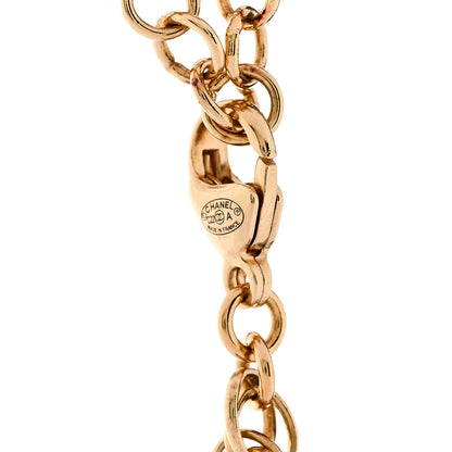 Chanel Crystal Pearl Bead CC Choker Gold Pink 5 of 6