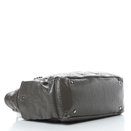 Chanel Coated Canvas Quilted Large Paris Biarritz Tote Grey 5 of 20