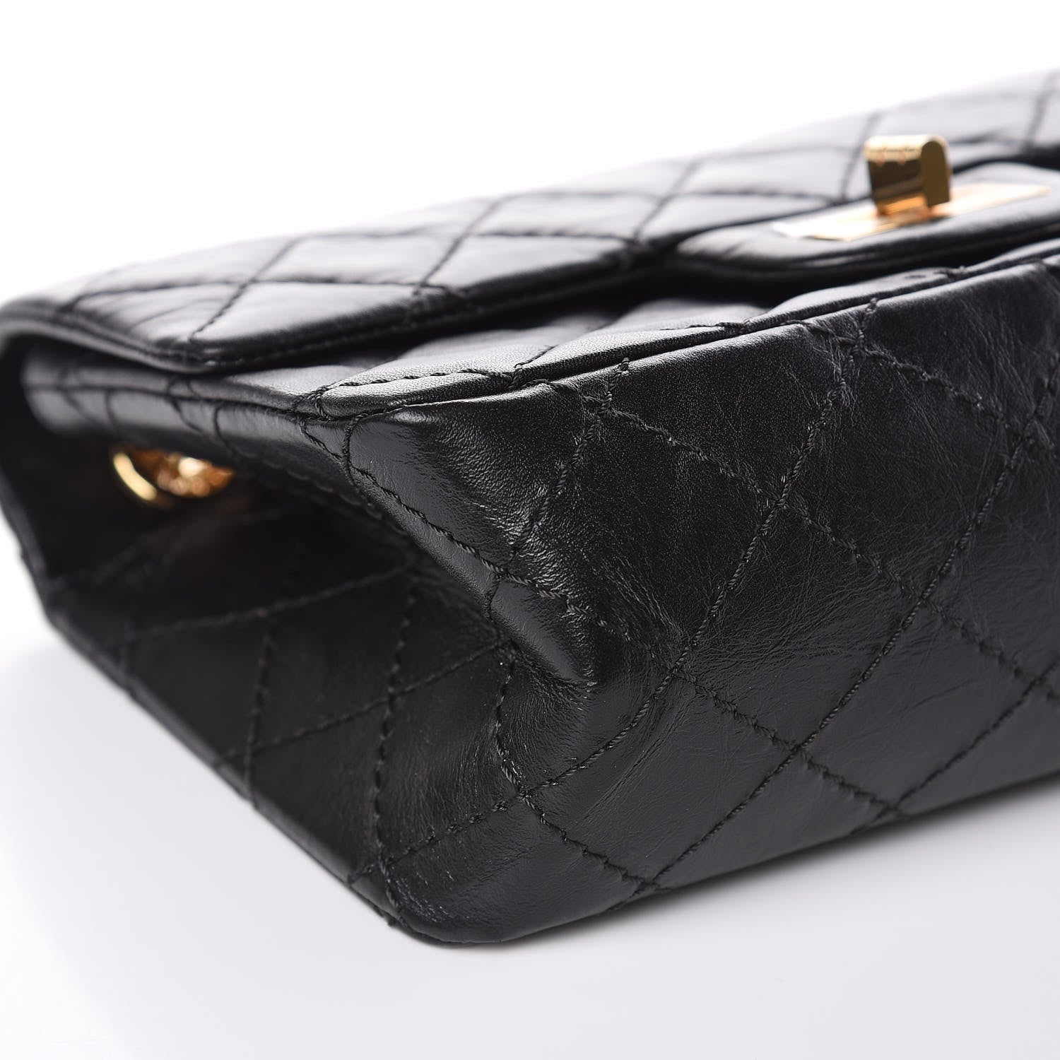 Chanel Aged Calfskin Quilted 2.55 Reissue Mini Flap Black 8 of 11