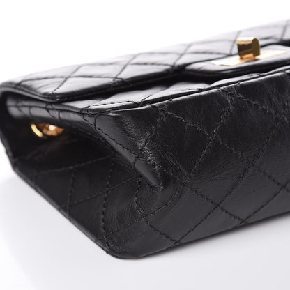 Chanel Aged Calfskin Quilted 2.55 Reissue Mini Flap Black 8 of 11