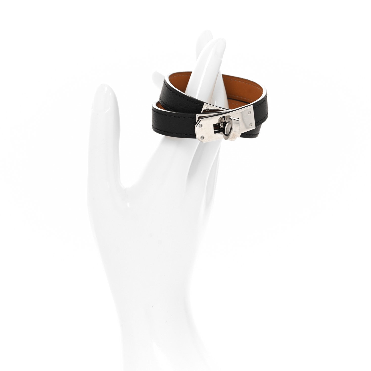 Hermes Swift Kelly Double Tour Bracelet S Black 2 of 7