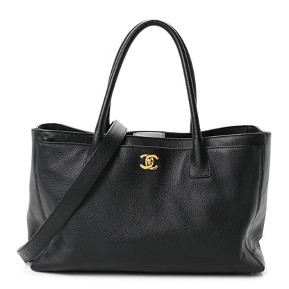 Chanel Calfskin Cerf Executive Shopper Tote Black 1 of 11