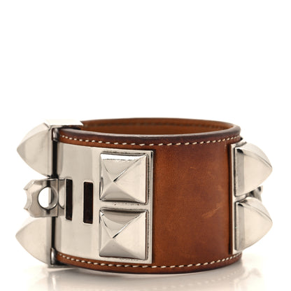 Hermes Barenia Collier De Chien CDC Bracelet S Fauve 3 of 6