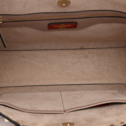 Valentino Garavani Grained Calfskin Small Rockstud Shoulder Tote Poudre 5 of 9