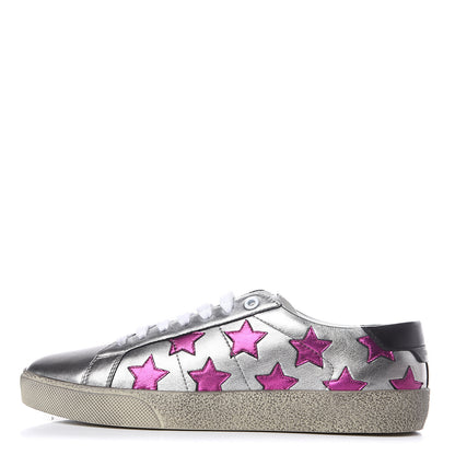 Saint Laurent Calfskin Star Court Sneakers 39 Metallic Pink 1 of 9