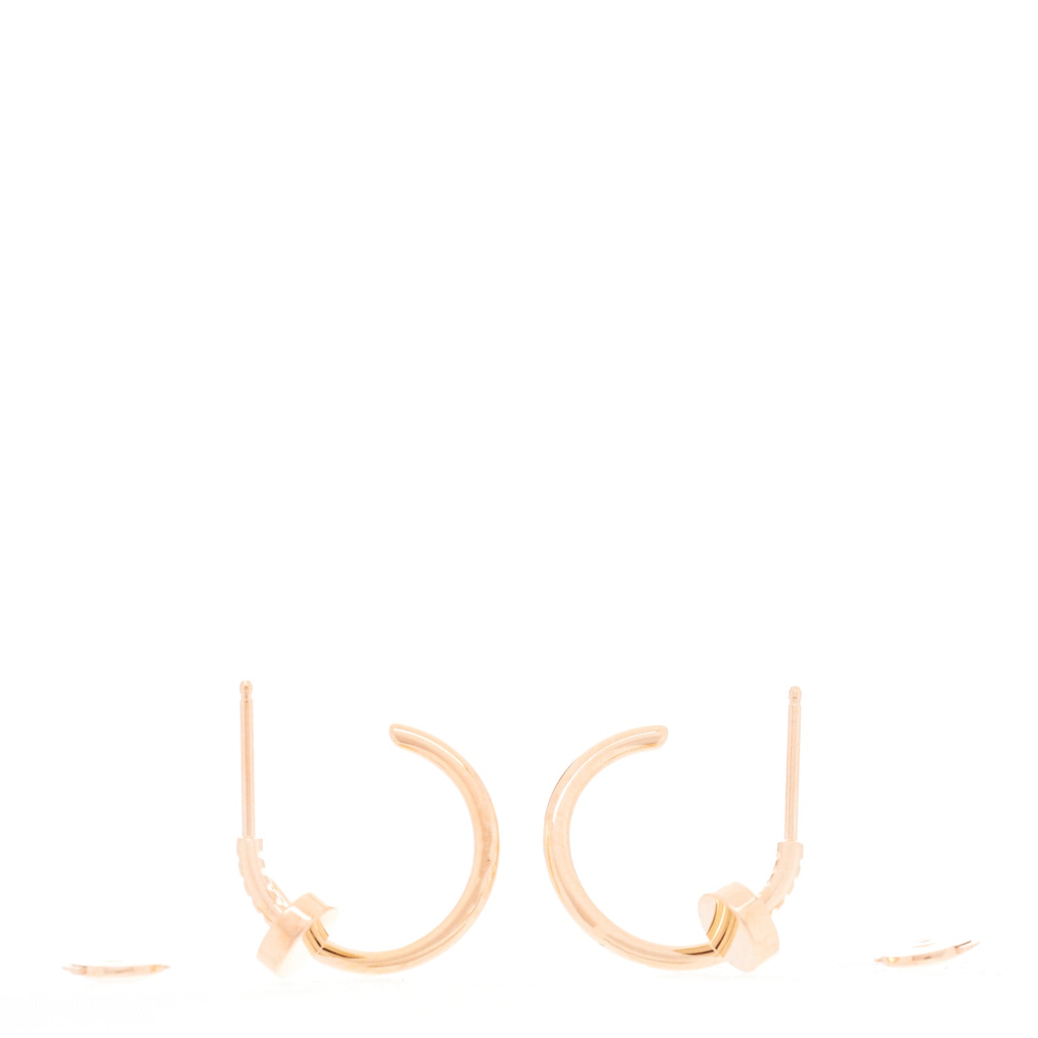 Cartier 18K Pink Gold Juste Un Clou Hoop Earrings 3 of 5