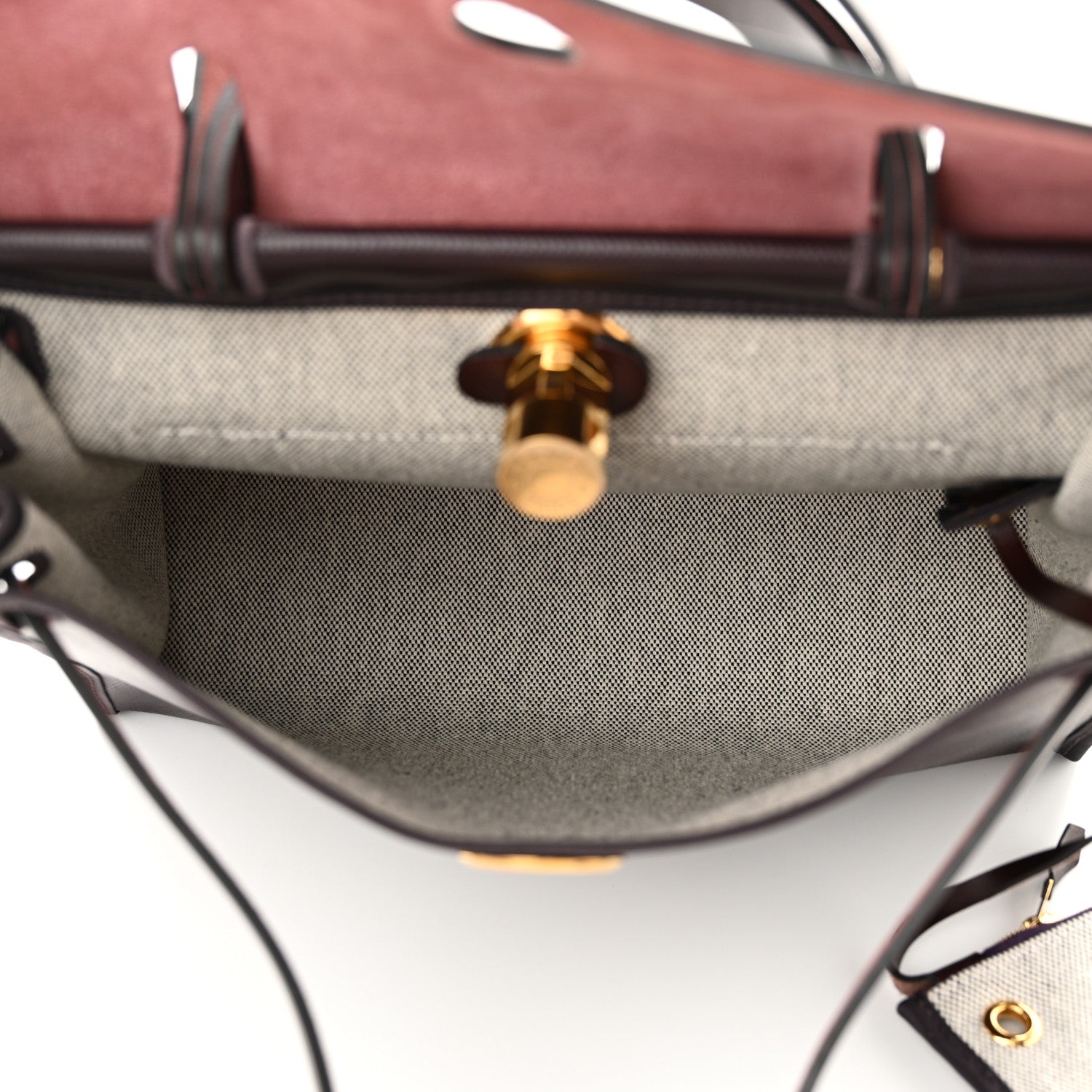 Hermes Toile H Berline Vache Hunter Herbag Zip 31 PM Rouge Sellier 7 of 10