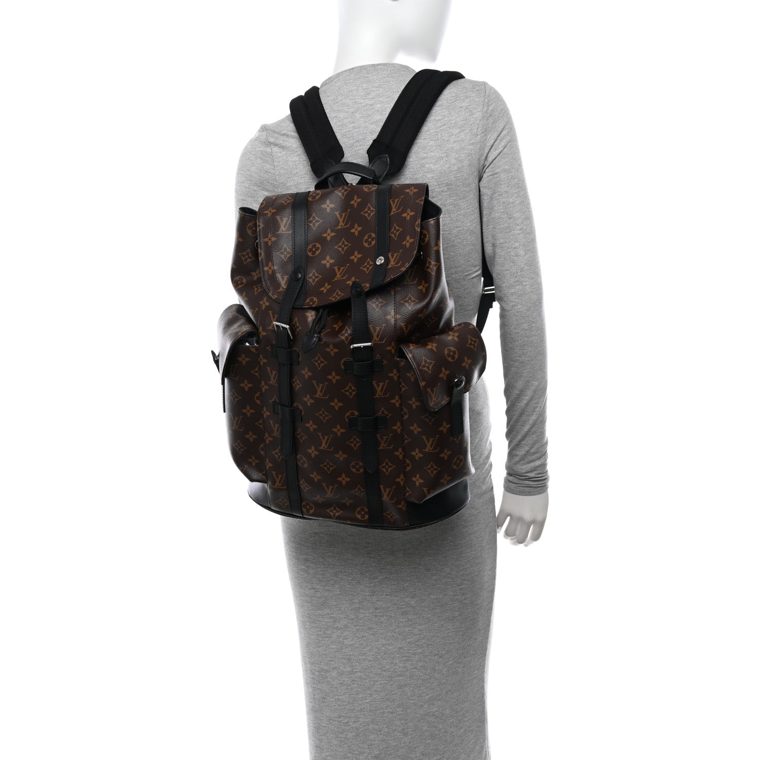 Louis Vuitton Monogram Macassar Christopher PM Backpack 2 of 9