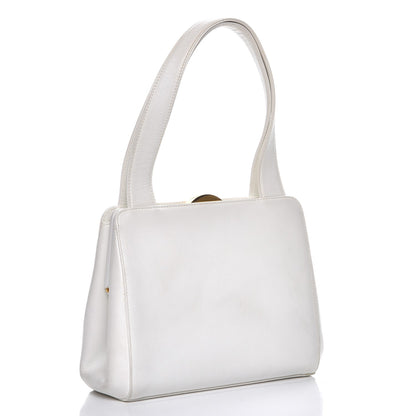 Chanel Caviar CC Frame Evening Bag White 3 of 12