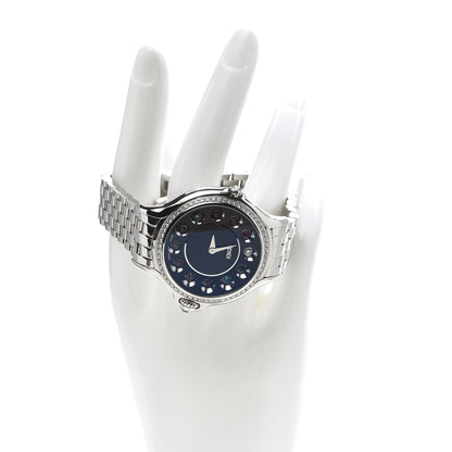Fendi Stainless Steel Diamond Bezel Topaz 38mm Crazy Carats Quartz Watch Black 2 of 10