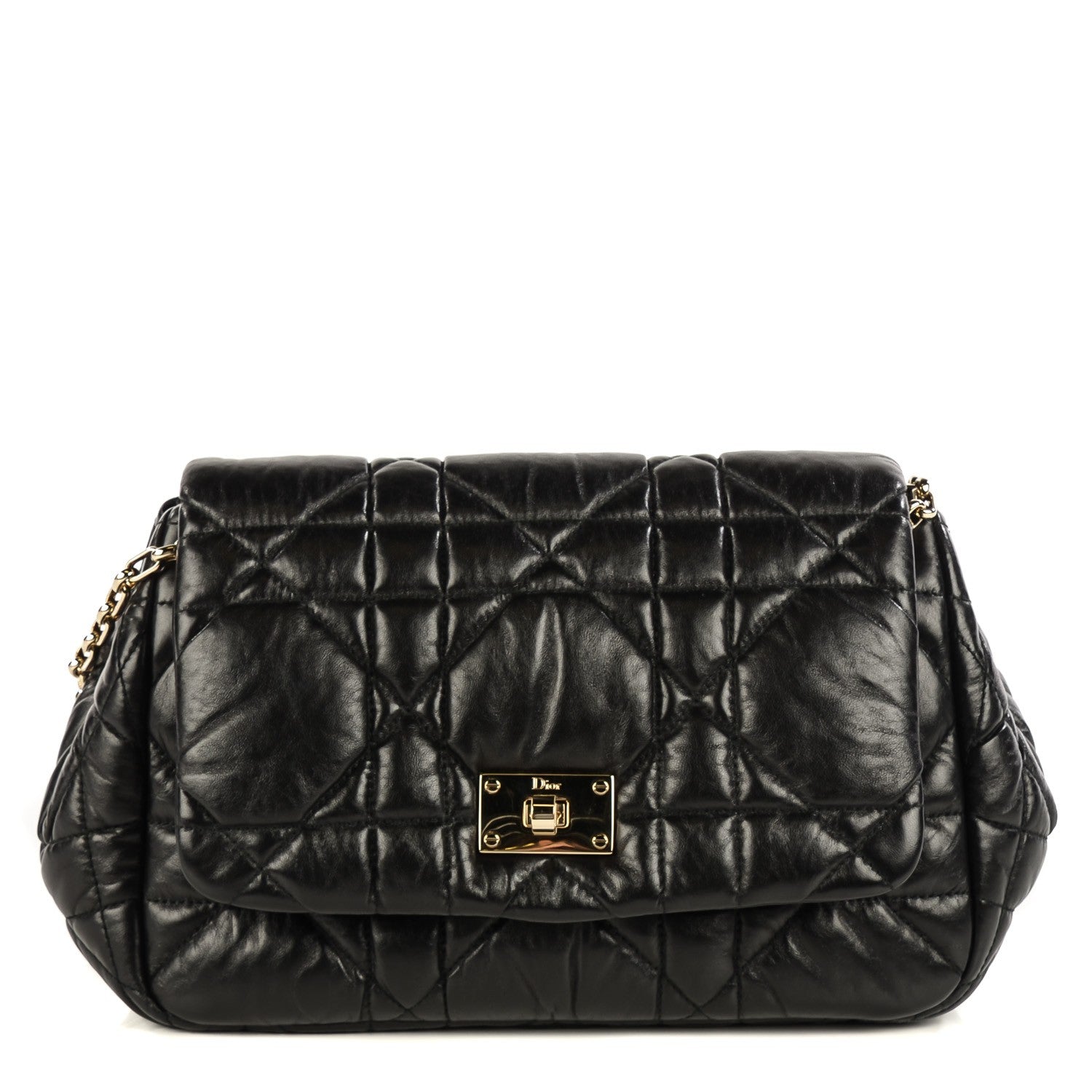 Christian Dior Lambskin Cannage Small Milly La Foret Shoulder Bag Black 1 of 7