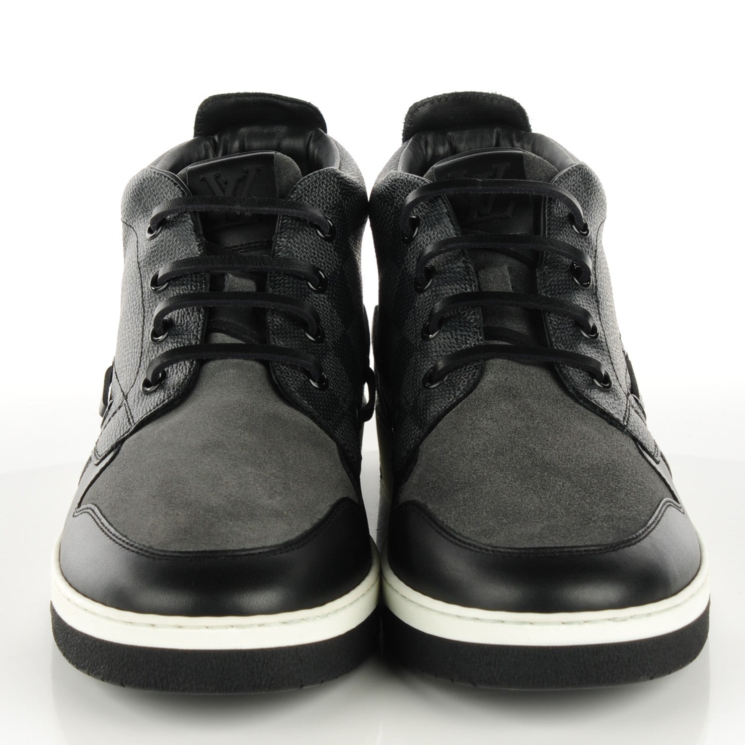 Louis Vuitton Calfskin Damier Graphite Propeller Sneaker Boots 6 2 of 5