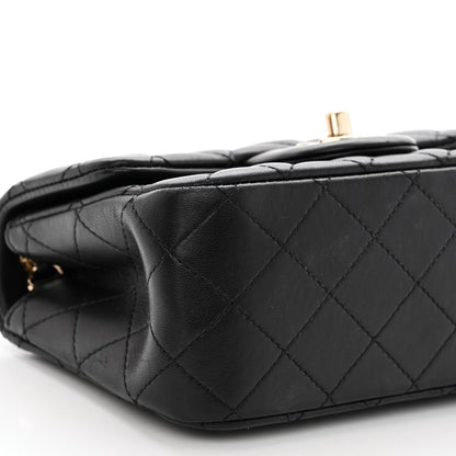 Chanel Lambskin Quilted Enamel Mini Pearl Crush Flap Black 9 of 11