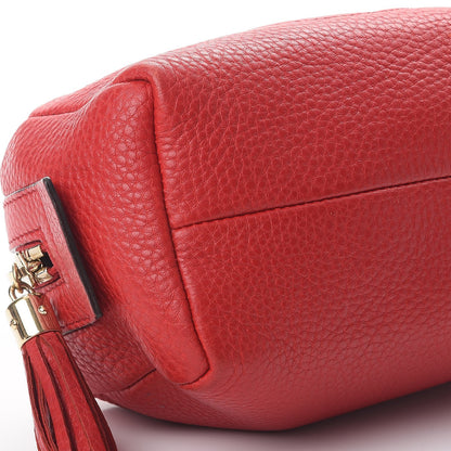 Gucci Pebbled Calfskin Medium Soho Cosmetic Case Red 8 of 10
