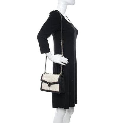 Bulgari Quilted Nappa Smooth Calfskin Serpenti Forever Diamond Blast Shoulder Bag Ivory 2 of 9