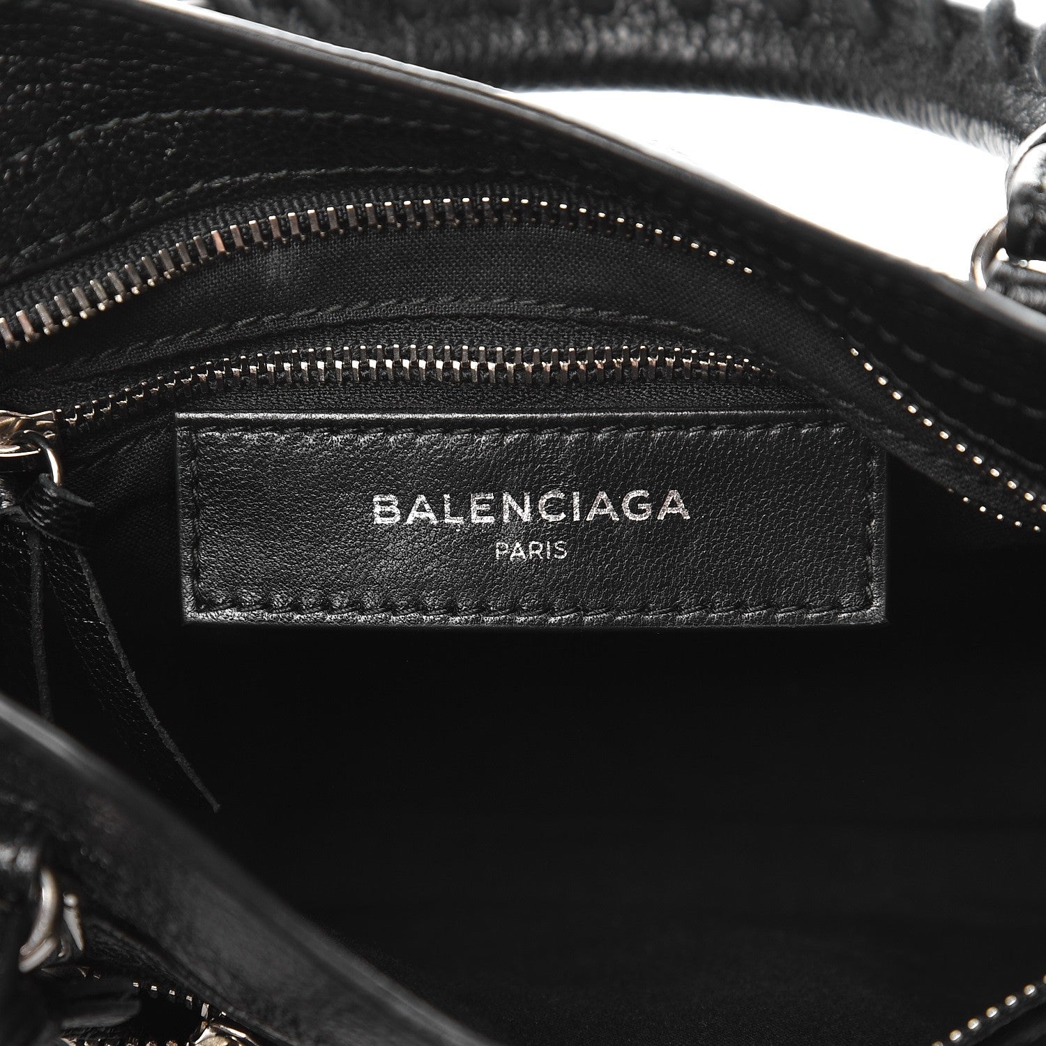 Balenciaga Chevre Silver Metallic Edge Hardware Mini City Black 7 of 8