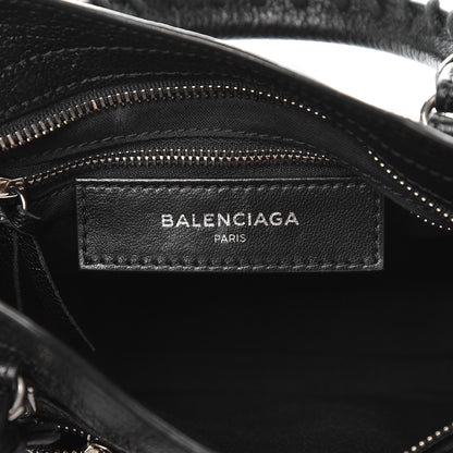 Balenciaga Chevre Silver Metallic Edge Hardware Mini City Black 7 of 8