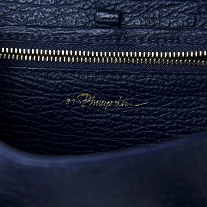 3.1 Phillip Lim 3.1 Textured Calfskin Mini Pashli Satchel Ink 6 of 8