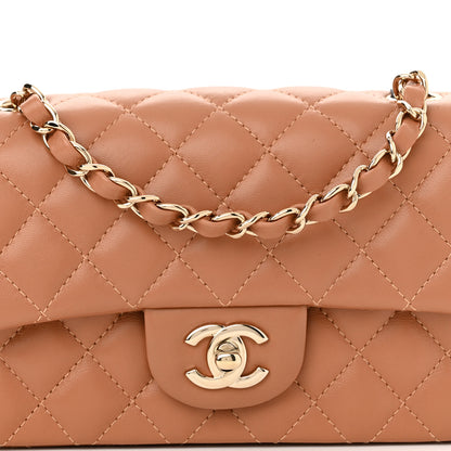 Chanel Lambskin Quilted Mini Rectangular Flap Brown 8 of 11
