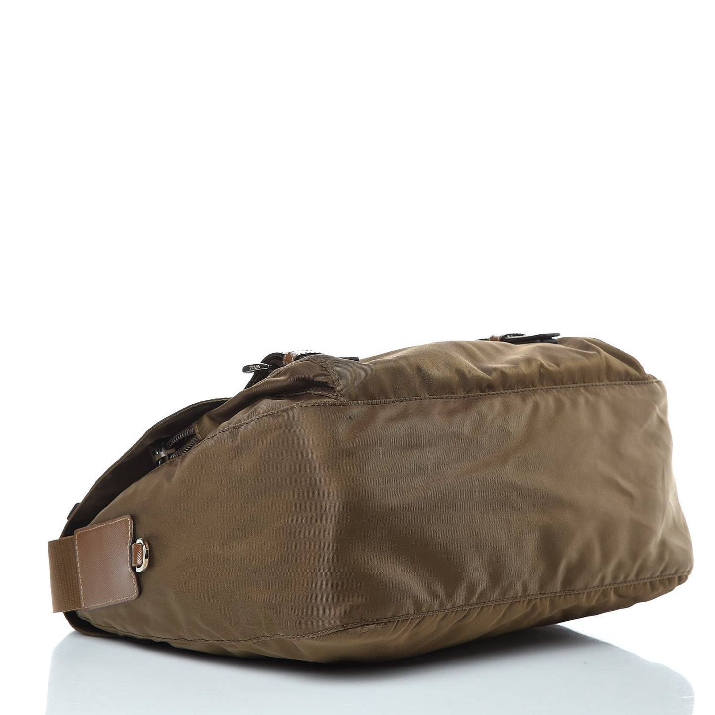 Tessuto Nylon Saffiano Vela Messenger Bag Bruciato