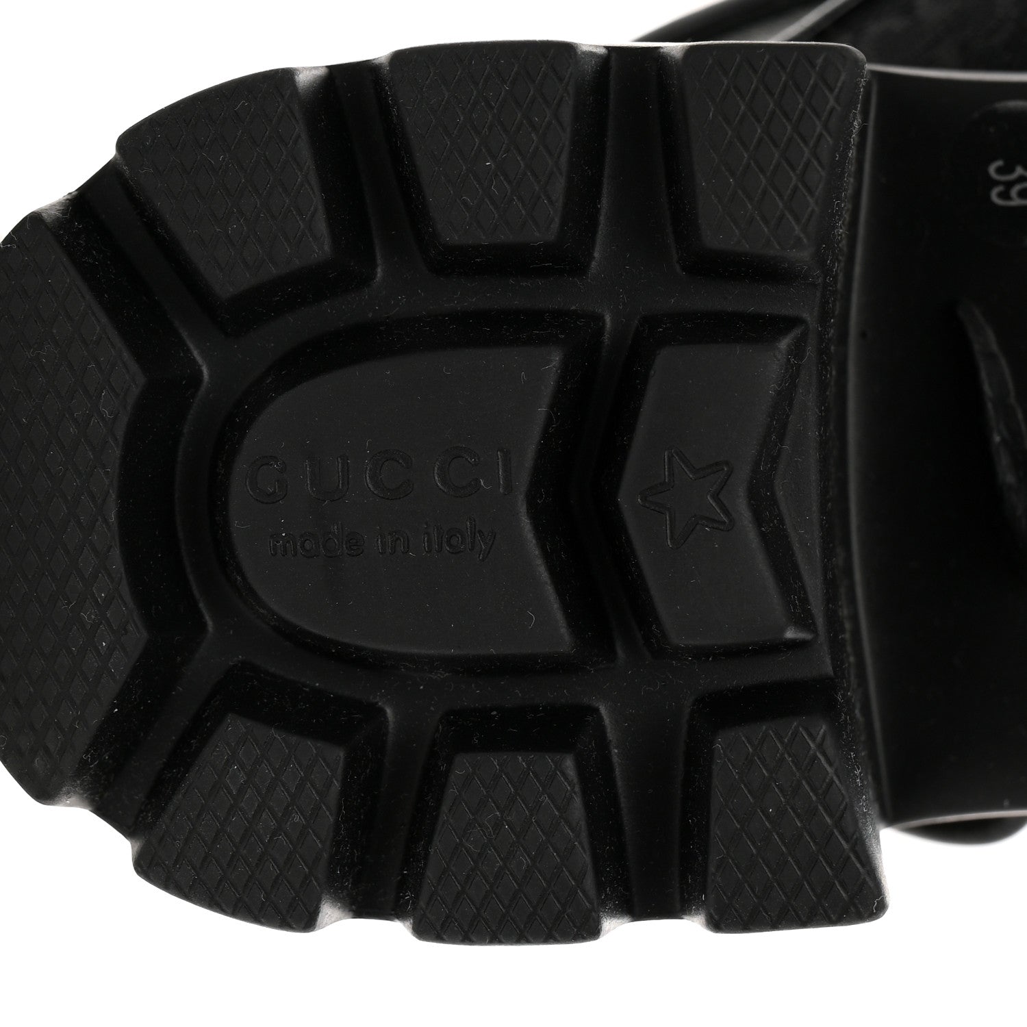 Gucci Monogram Granada Kid Trip 40/72mm Lug Sole Sandals 39 Black 6 of 9